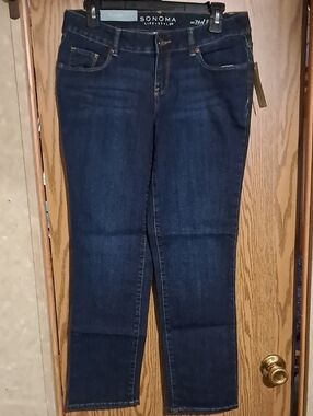 SONOMA Dark Blue Straight Leg Jeans Sz 6P